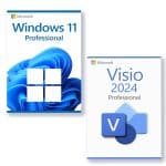Microsoft Windows 11 Professional + Microsoft Visio 2024 Professional license for 3 devices