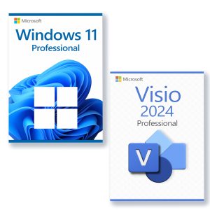 Microsoft Windows 11 Professional + Microsoft Visio 2024 Professional license for 3 devices