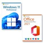 Microsoft Windows 11 Professional + Microsoft Office 2021 Professional Plus license for 3 devices